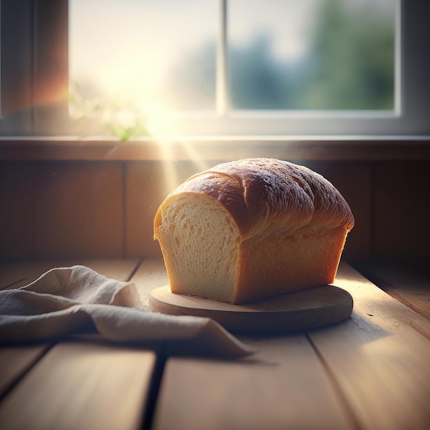 Bochenek chleba na stole Generatywna sztuczna inteligencja