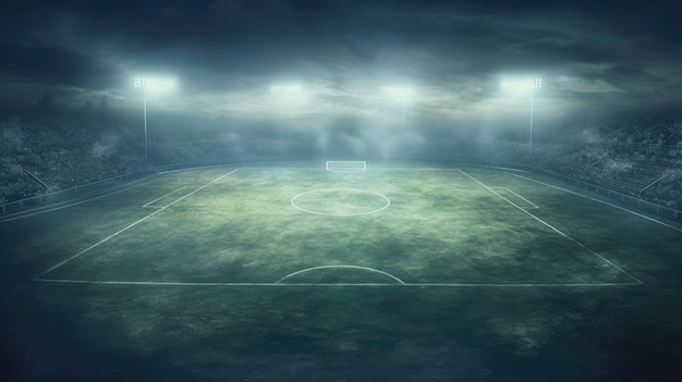 Zdjęcie boisko piłkarskie z boiskem piłkarskim na tle