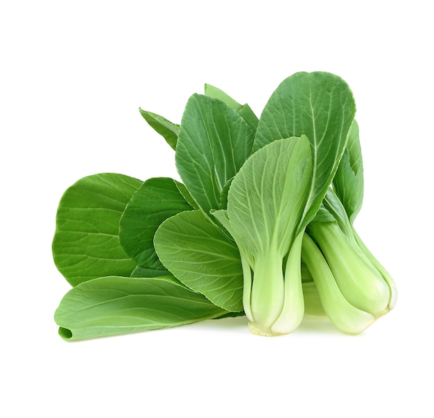 Bok choy (kapusta pekińska) na białym tle