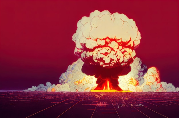 Bomba atomowa Symbol wojny koniec świata Wybuch jądrowy Katastrofa