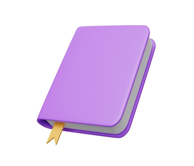 Book 3d render icon 3d render ikona kreskówka minimalna ilustracja