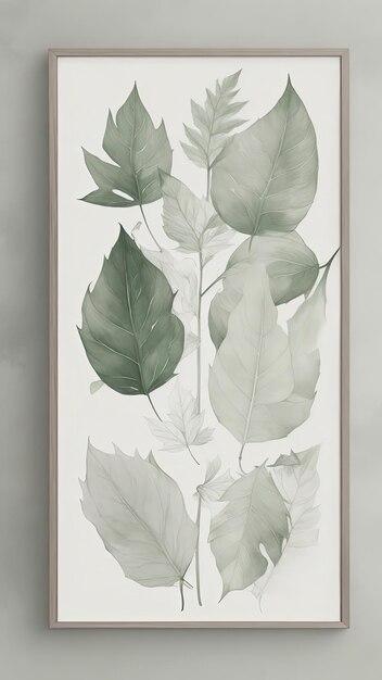 Zdjęcie botanical serenity doodle art collection dla dekoracji ściennej