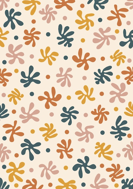 Botaniczny Kwiatowy Handdrawn Kolorowe Malowane Abstrakcyjne Współczesna Sztuka Nowoczesna