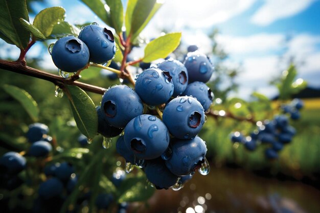 Bountiful Blueberry Crop CloseUp Natures Bounty Najlepsze zdjęcia borówek
