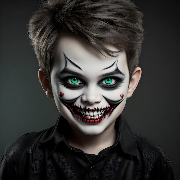 Boy Smile makijaż jak zły na imprezę halloweenową