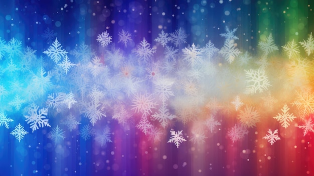 Boże Narodzenie i nowy rok tło z bokeh światłami i płatkami śniegu