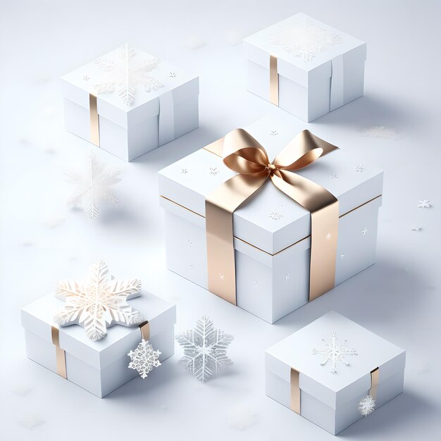 Boże Narodzenie pudełko prezentów biały kolor tapety zdjęcie