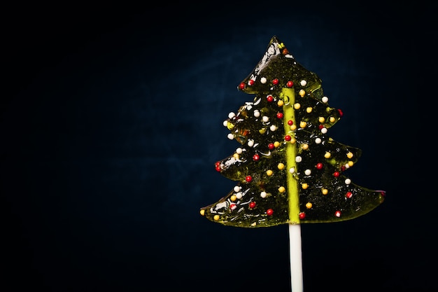 Boże Narodzenie tło z Xmas Tree Lollipop