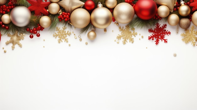 Zdjęcie bożonarodzeniowe tło z białą przestrzenią do tekstu