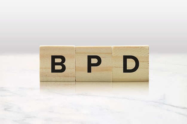 BPD Wood Tile Concept Świadomość zdrowia psychicznego