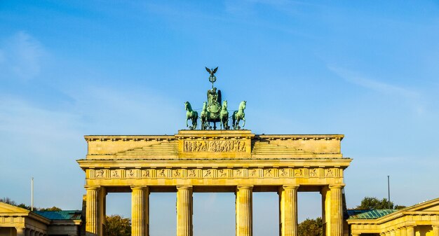 Zdjęcie brama brandenburska hdr w berlinie