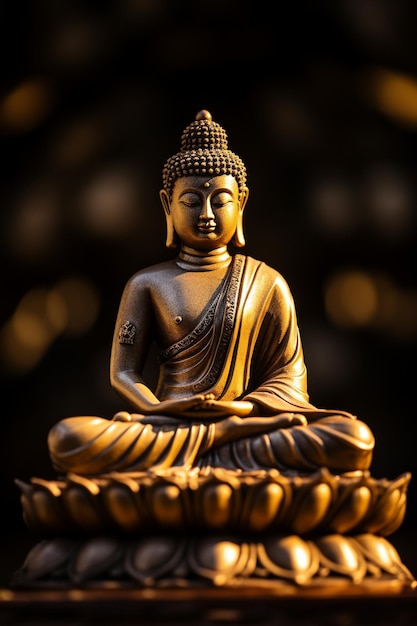 brązowa posąg Siddhartha Gautama generatywny ai