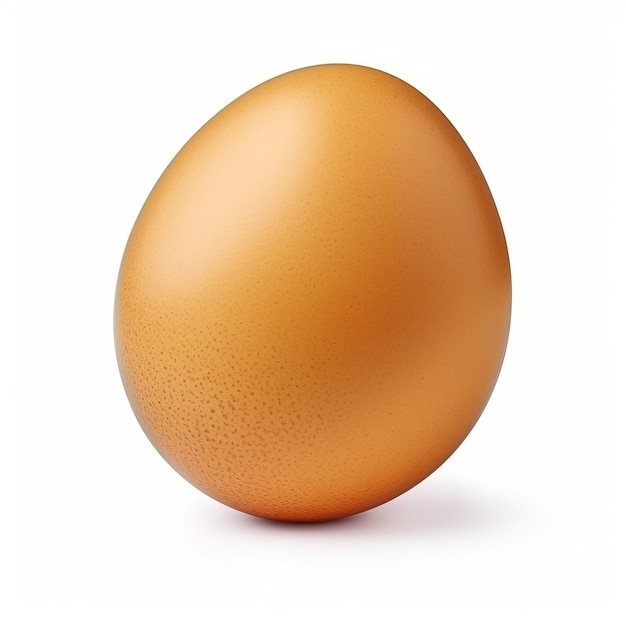 brązowe jajo kurze wyizolowanych w białym tle