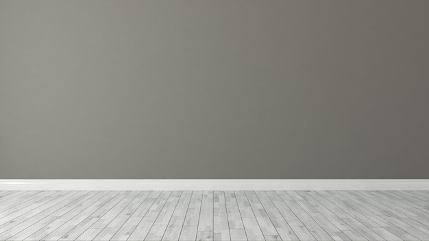 Brązowe tło ściany z białym parkietem w pokoju dekoracji pomysł renderowania 3d