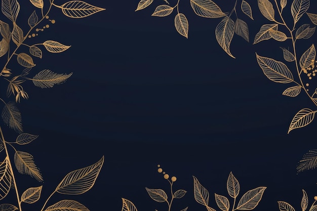 brązowe, złote liście, niebieskie tło z przestrzenią kopiowania