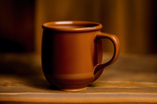 Brązowy kubek Coffees Embrace A Toasty Brown Kubek Generacyjna sztuczna inteligencja