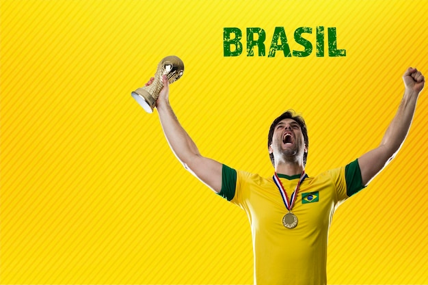Zdjęcie brazylijski gracz świętuje