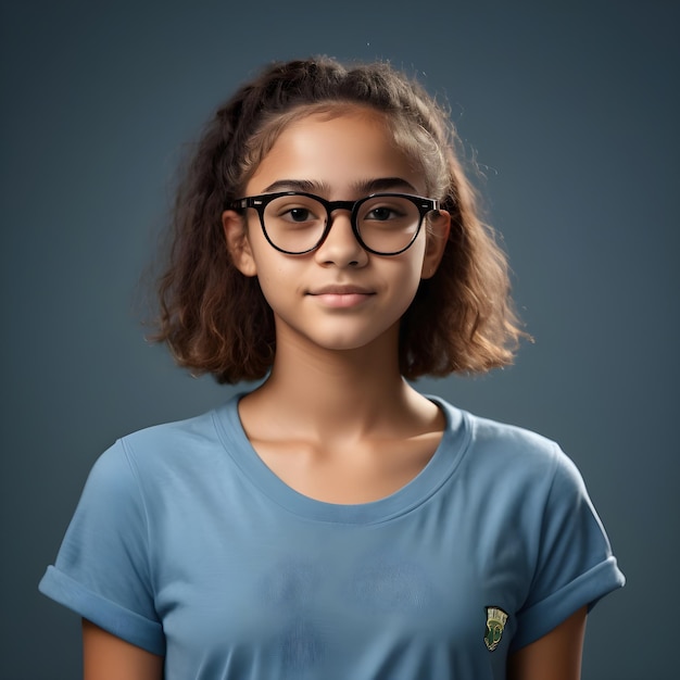 Brazylijski nastolatek noszący okulary optyczne