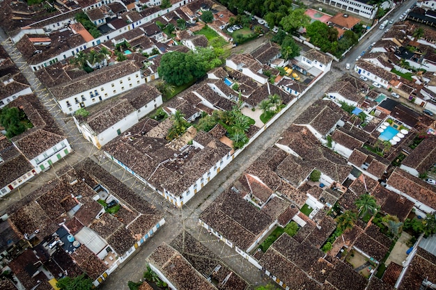 Brazylijskie Miasto Kolonialne Paraty, Widok Z Lotu Ptaka.