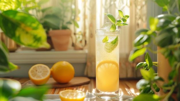 Breezy Balcony Lemon Basil Spritz Setup