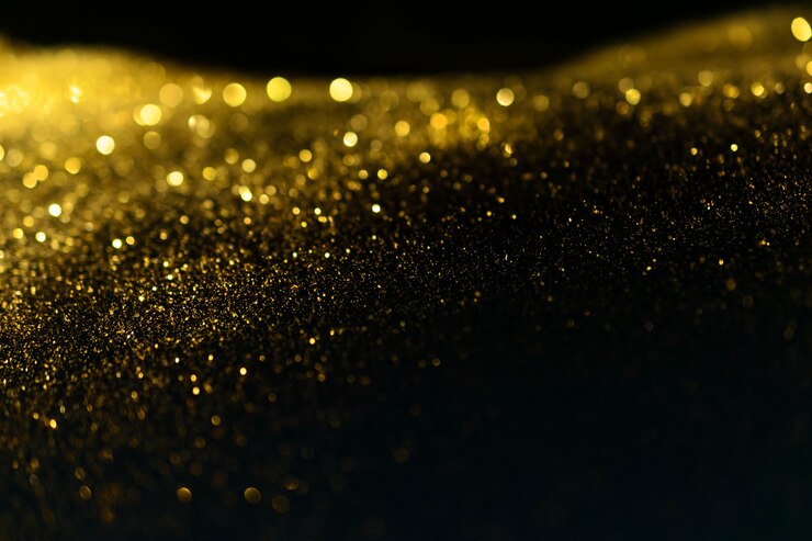 Brokat światła grunge tła, złota brokatu defocused streszczenie Twinkly Lights Background.