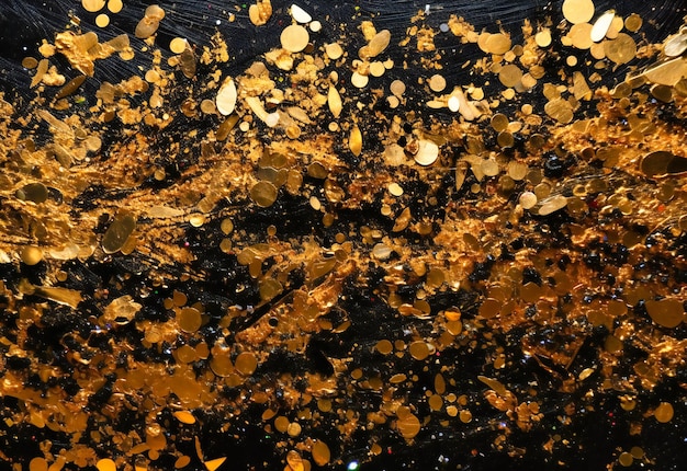 Brokat złota czarna tekstura tła