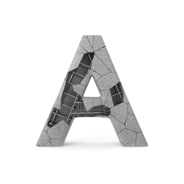 Broken Concrete Alphabet A