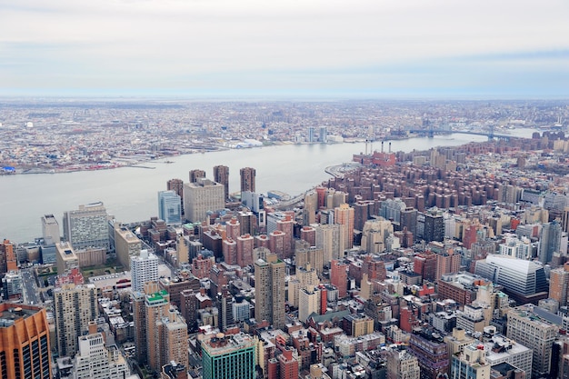 Brooklyn skyline widok Arial z Nowego Jorku na Manhattanie
