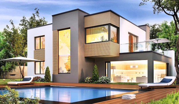 Browh White Modern Real Estate Reklama Facebooka 1