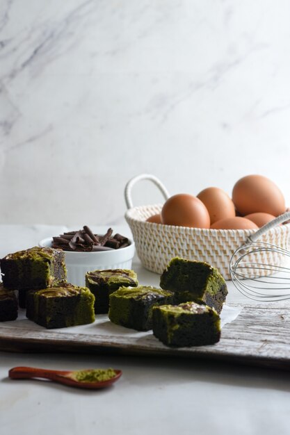 Brownie Z Gorzkiej Czekolady I Matcha Greentea