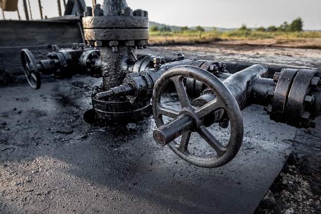 Brudna konstrukcja rury szybu naftowego