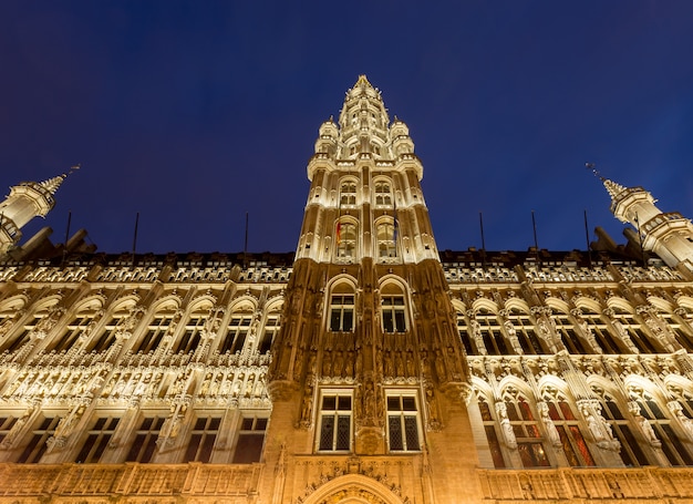 Brussel Grand Place W Zmierzchu, Belgia