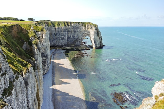 Brzeg Angielskiej Plaży W Etretat