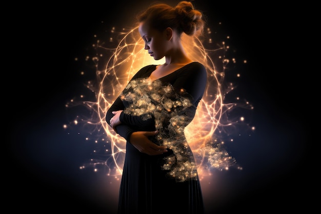 Brzuch dziecka u kobiety w ciąży
