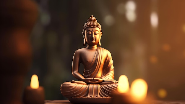 Budda Purnima Święto Tła Ilustracja AI GenerativexA