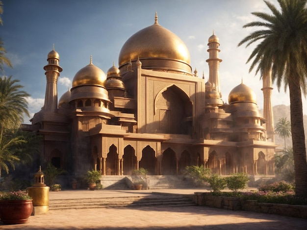 Budowa meczetu islamskiego Obraz tła