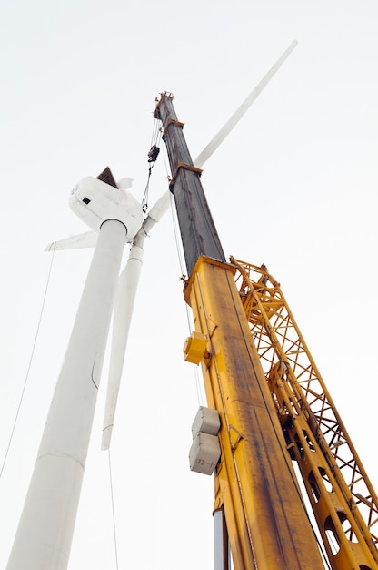 Zdjęcie budowa turbiny wiatrowej