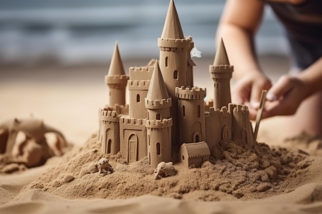 Zdjęcie budować zamek z piasku