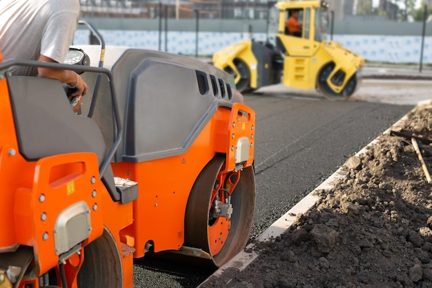 Budownictwo drogowe prasy walcowe do betonu asfaltowego gorący asfalt Urządzenie do układania asfaltu