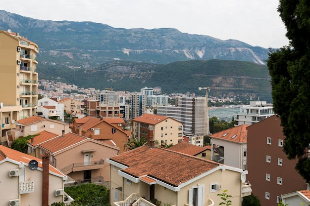 Budva Czarnogóra 03 sierpnia 2017 Panorama miasta Budva w Czarnogórze