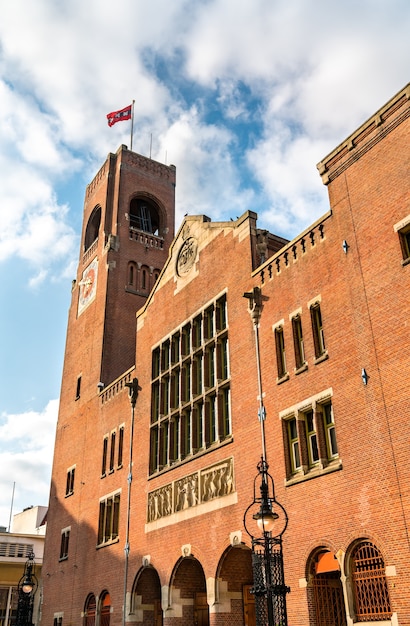 Budynek beurs van berlage w amsterdamie w holandii