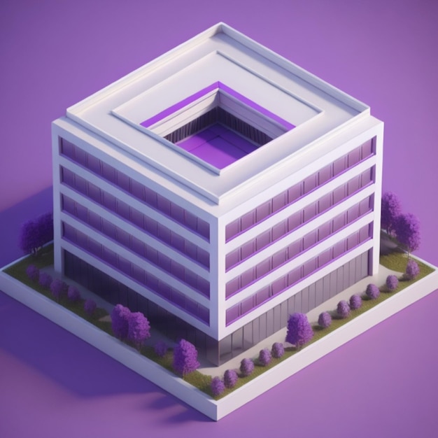 Budynek biurowy 3D Generatywna sztuczna inteligencja