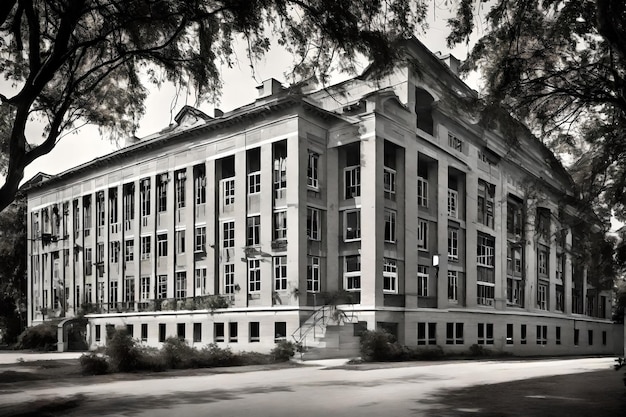 Zdjęcie budynek szkoły publicznej wygenerowany przez ai