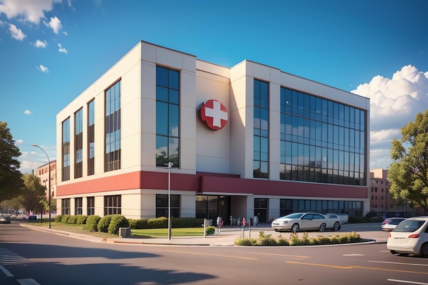 Budynek szpitala Czerwonego Krzyża Instytucja medyczna Leczenie zdrowia Choroba Tapeta Tło