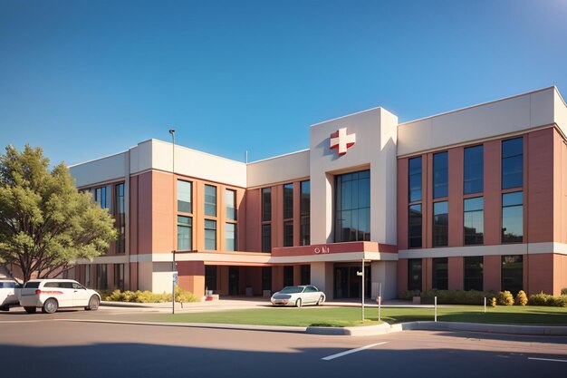 Budynek szpitala Czerwonego Krzyża Instytucja medyczna Leczenie zdrowia Choroba Tapeta Tło