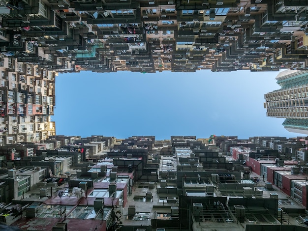 Budynek Yik Cheong lub budynki Monster to jeden z najpopularniejszych punktów orientacyjnych w Hongkongu w Chinach