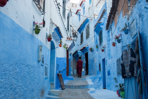 Budynki miasta Chefchaouen