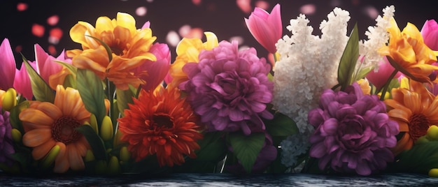 Bujne kwiaty na Dzień Matki Generacyjna sztuczna inteligencja