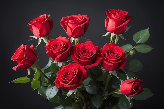Bukiet czerwonych róż odizolowanych