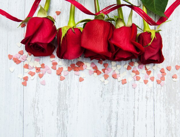 Zdjęcie bukiet czerwonych róż